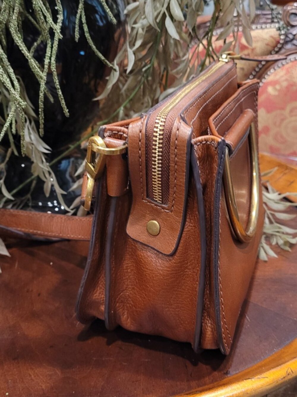 Authentic Fossil Ryder Mini Crossbody Brown Leather - Picture 8 of 12